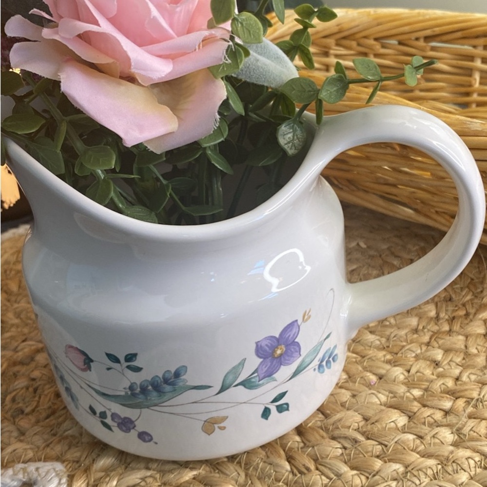 Floral Ceramic Pitcher - Picture 3 of 4